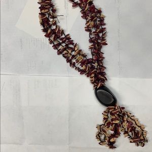 Melon seed and Tagua nut adjustable necklace